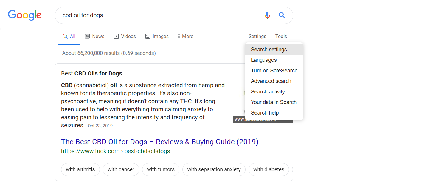 Google Search Settings